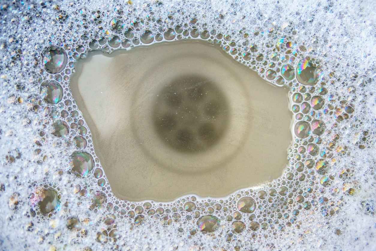 Clogged plumbing drain